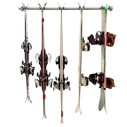 Powder Coat Steel 7-Ski and Snowboard Storage Rack