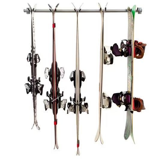 Powder Coat Steel 7-Ski and Snowboard Storage Rack