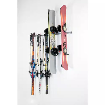 Powder Coat Steel 7-Ski and Snowboard Storage Rack