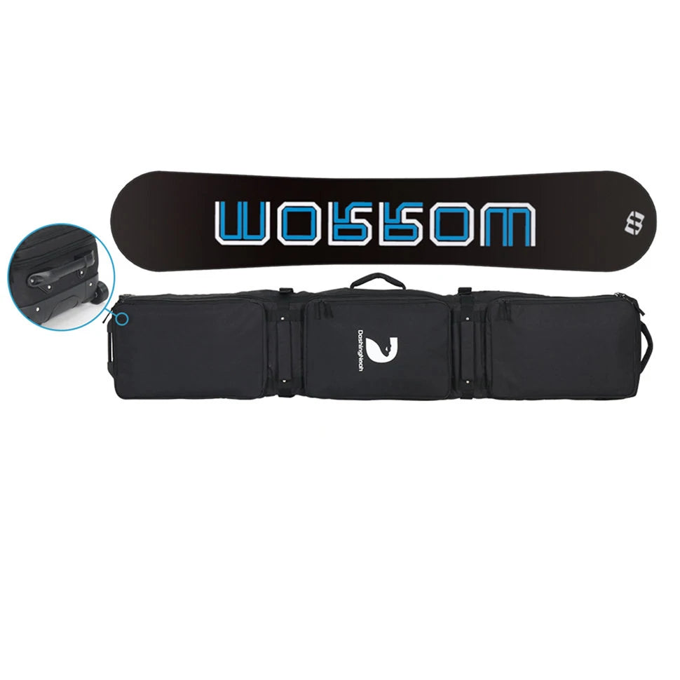 600D Fully Padded Snowboard Bag Waterproof Wheel Travel Bag Ski Snowboard Air Travel Bag Winter Skiing Equipment